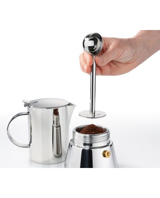 Lingura 2 in 1, dozare cafea si presa pentru espresso, inox - CILIO